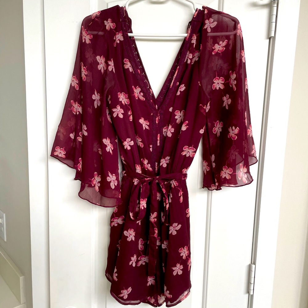 Abercrombie & Fitch floral bell sleeved romper